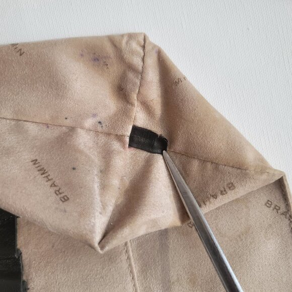 Brahmin Medium Arno Tuscan Black Brown Leather Shoulder Bag Tote - Picture 13 of 16